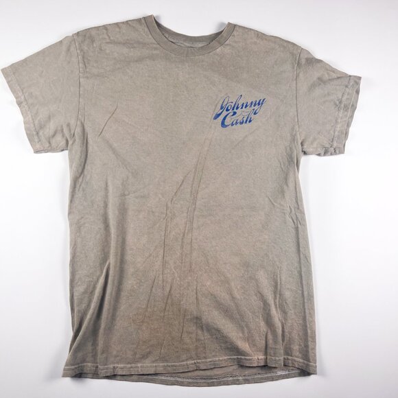 Johnny Cash Walk The Line Graphic 100% Cotton Crewneck Size M Unisex - Picture 2 of 3